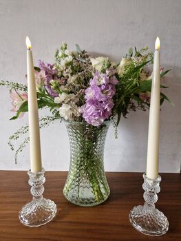 Elegant Ivory LED Taper Candles, 2 of 4