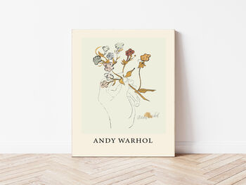 Andy Warhol Flower Sketch Art Print, 2 of 3