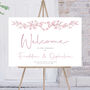 Wedding Welcome Sign Pink Heart Cherry Blossom, thumbnail 1 of 7