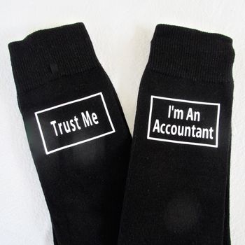 'Trust Me I'm An Accountant' Socks, 4 of 5