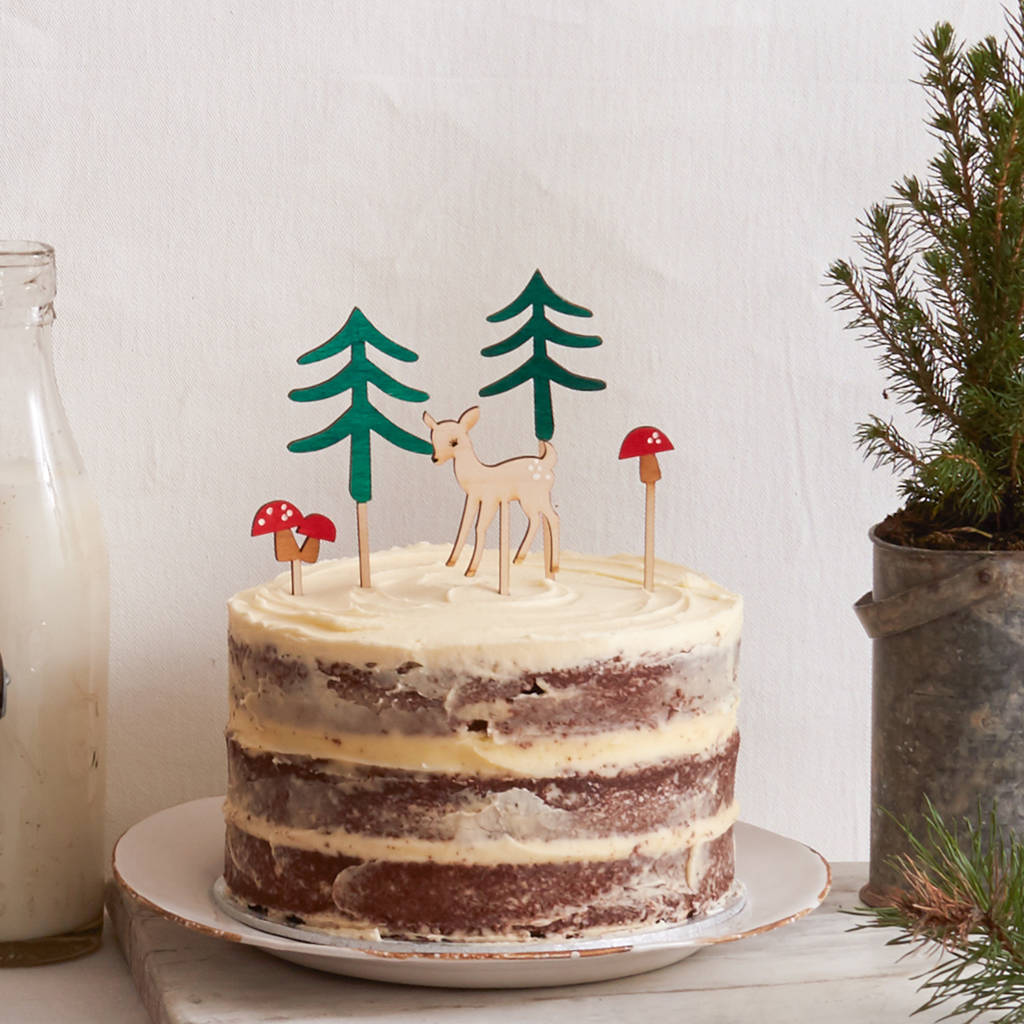 woodland christmas cake toppers by berylune ...
