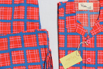 Organic Cotton Can Vibe Red Tartan Unisex Pyjama, 6 of 7