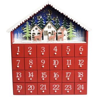 Resusable Wooden Advent Calendar With LED Lights, 8 of 8