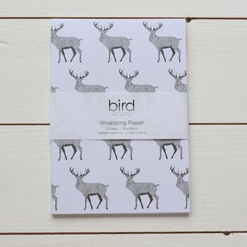 Red Stag Gift Wrap Pack With Card Option, 6 of 6