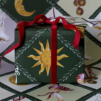 Sun Moon Toadstool Wrapping Paper, 7 of 12