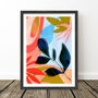 Abstract Blue Leaf Art Print, thumbnail 10 of 11