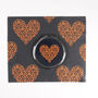 Orange Grey Heart Compact Mirror, thumbnail 2 of 9