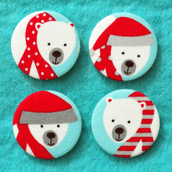''Polar Bear'' Stocking Filler Christmas Magnet, 2 of 4