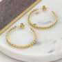 18ct Gold Plated Or Silver Chain Link Hoop Earrings, thumbnail 2 of 4