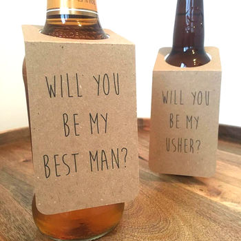 Personalised Will You Be My Best Man/Usher Bottle Tags, 2 of 4
