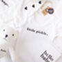 'Little Pickle' Organic Baby Grow, thumbnail 4 of 4