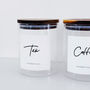 Set Of Tea, Coffee And Sugar Jars With Acacia Lids, thumbnail 2 of 11