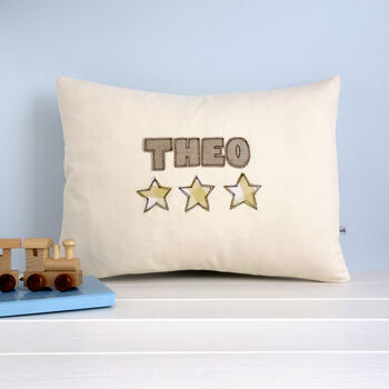 Personalised Star Name Cushion Gift For Him, Dad Or Grandad, 7 of 12