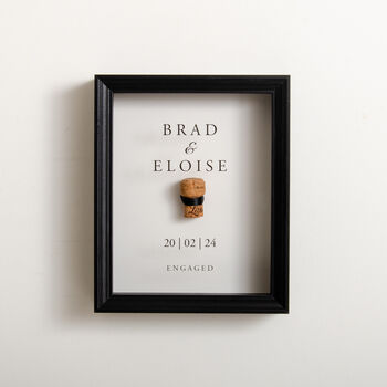 Personalised First Toast Cork Saver Memory Box Frame, 2 of 4