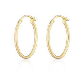 Classic Maxi Hoop Earrings, Silver Or Gold Plated, 2 of 5