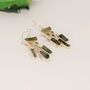 Green Tourmaline Sterling Silver Earrings, thumbnail 1 of 9