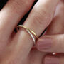 Infinity Link Friendship Ring In Silver Or Gold Vermeil, thumbnail 3 of 6