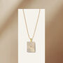Taupe And Cream Rectangle Necklace, thumbnail 4 of 6