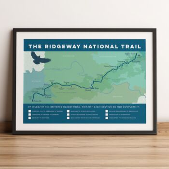 Ridgeway Trail Tick List Map Print, 5 of 8