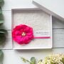 Personalised Wedding Day Card With Satin Flower. Choice Of Colours, thumbnail 2 of 4