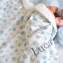 Personalised Elephant Comforter And Animal Sherpa Blanket Set, thumbnail 11 of 12
