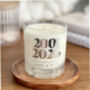 25th Silver Anniversary Dates Personalised Candle, thumbnail 2 of 5