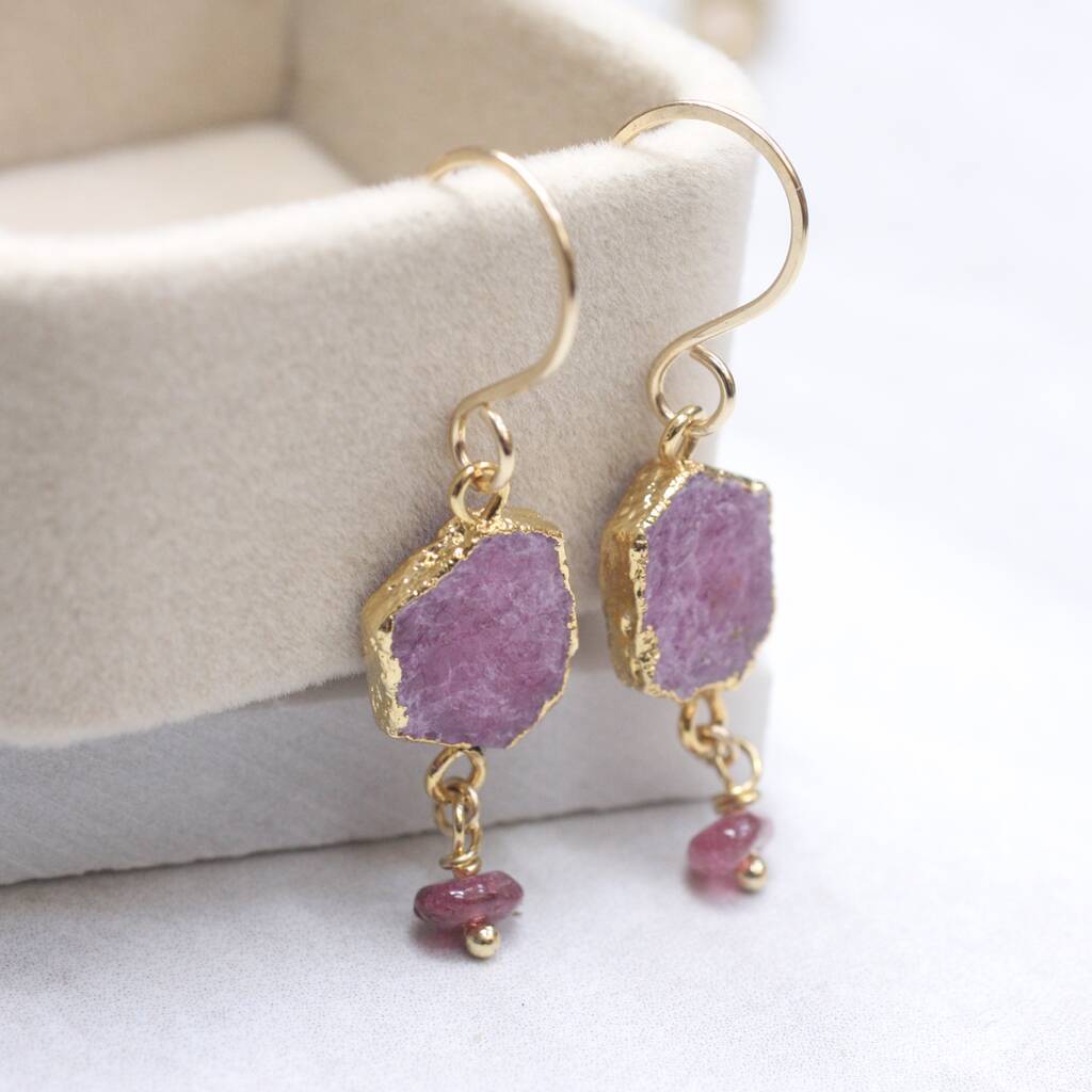 Ruby And Garnet Earrings By Magpie Living | notonthehighstreet.com