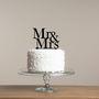 Mr And Mrs Acrylic Wedding Cake Topper In Serif Font, thumbnail 2 of 3