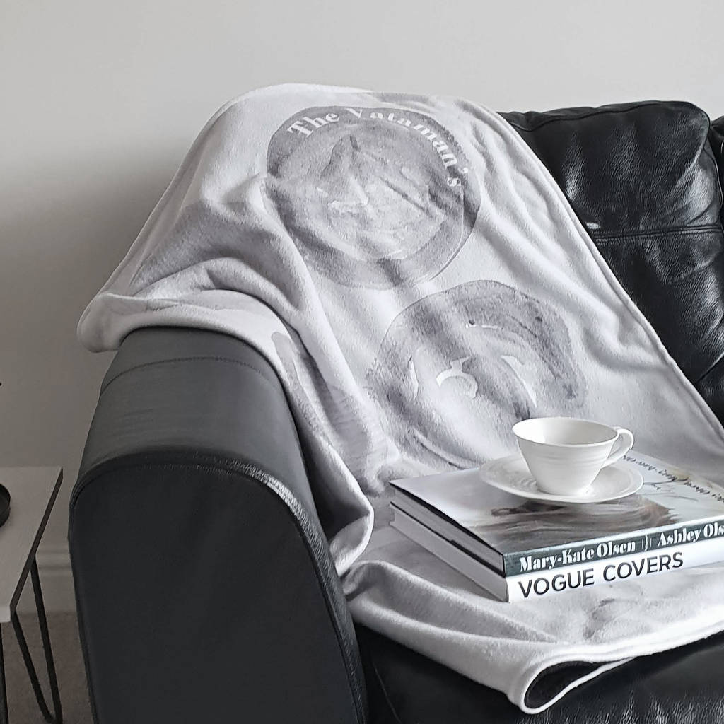 Black And White Personalised Blanket Throw By Rianna Phillips