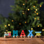 Engraved Christmas Wooden Name Train Set, thumbnail 4 of 12