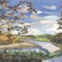 Cotehele Autumn River View Art Print, thumbnail 2 of 2