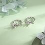 Sterling Silver Dinosaur Huggie Hoop Earrings Brachiosaurus, thumbnail 4 of 11