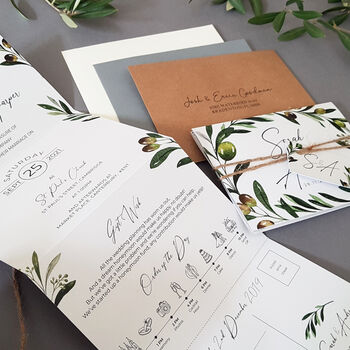 Olive Wedding Invitations Sample, 3 of 5
