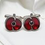 Personalised Remembrance Day Poppy Cufflinks, thumbnail 3 of 11