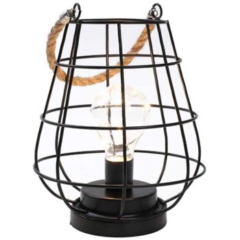 Black Hanging Cage Battery Lamp, 4 of 5