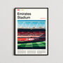 Arsenal Print Emirates Stadium, thumbnail 1 of 9