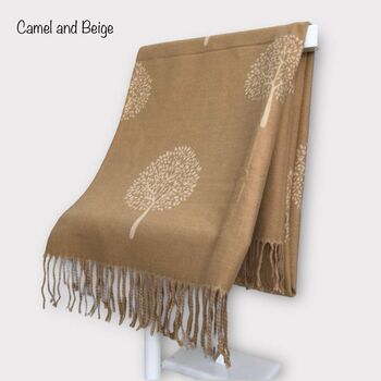 Cashmere Mulberry Tree Of Life Print Scarf, 5 of 10