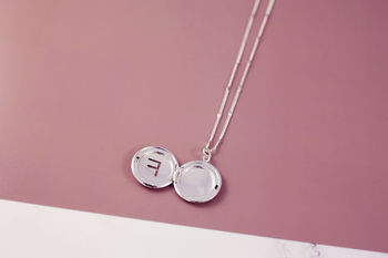 Personalised Letter Locket Necklace, 3 of 8
