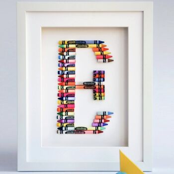 Handmade Framed Crayon Letter, 2 of 4