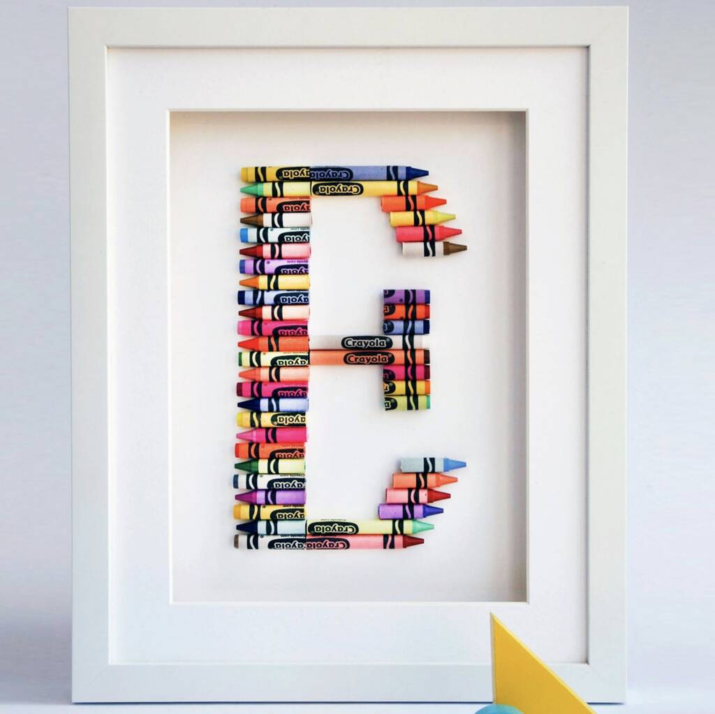 Handmade Framed Crayon Letter By The Letterologists ...