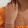 Emerald And Sterling Silver Gemstone Bracelet, thumbnail 2 of 5