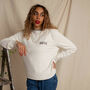 Embroidered Floral 'Bride' Sweatshirt, thumbnail 3 of 5
