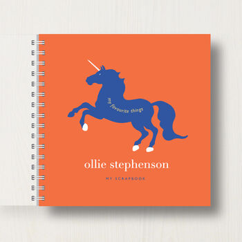 Personalised Kid's Unicorn Memory Book Or Scrapbook, 8 of 10