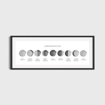 Labrador Moon Phase Cycle Panoramic Print, 2 of 3