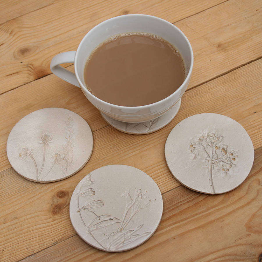 wild flower ceramic coasters by juliet reeves designs