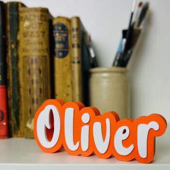 Custom 3D Multicolour Name Plates – Personalised Desk And Shelf Display, 5 of 10