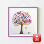 Folk Tree Stitchery Embroidery Pattern Digital Product, thumbnail 1 of 3