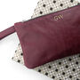 Monogrammed Genuine Leather Clutch Bag, thumbnail 6 of 12