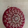 Hot Pink Circular Velvet Bangle Clutch Bag, thumbnail 1 of 7