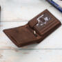 Men's Brown Leather Wallet Stag Embossed Design, thumbnail 4 of 6